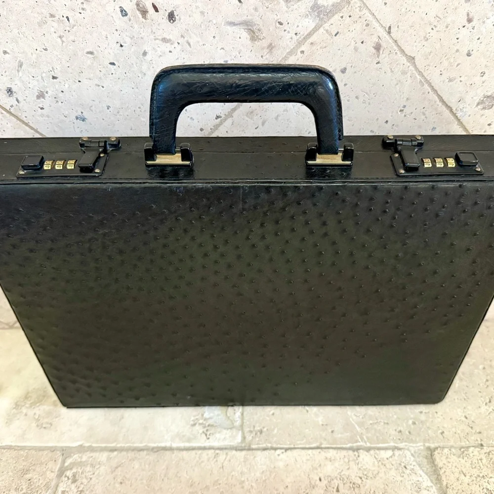 Vintage Ostrich Briefcase - Picture 1 of 8